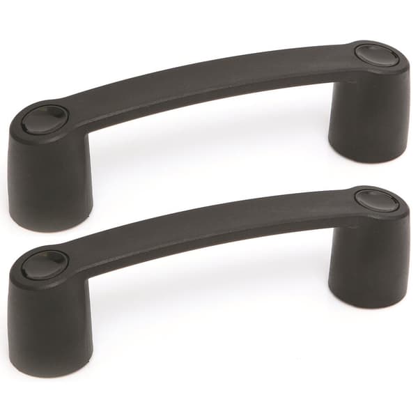 Muoviset siltakahvat 146mm Vahvistettu Nylon Matt Black Plain Bore (2 kpl)