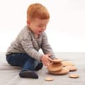 Miniatyrbild 5 av 6: Träknappar - TickiT - 73424 - Set med 7 - Natur - Mått 23x16x10 cm