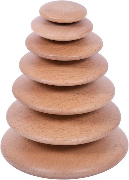 Träknappar - TickiT - 73424 - Set med 7 - Natur - Mått 23x16x10 cm