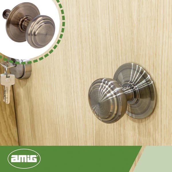 Amig dörrhandtag - 6263 - Dörrknopp i läder 15L