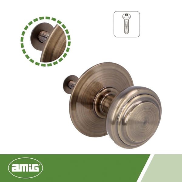 Amig dörrhandtag - 6263 - Dörrknopp i läder 15L