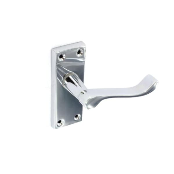 Securit Scroll Chrome Latch Handles (2 st.) Silver 105mm