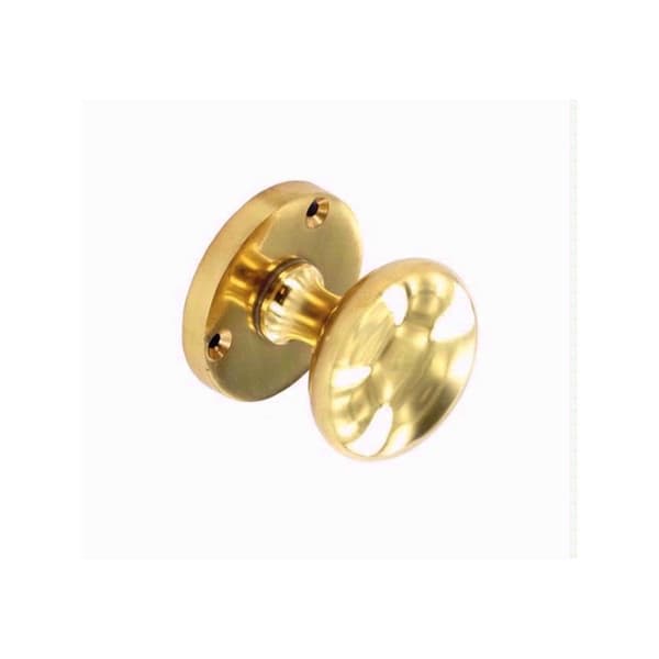Securit Victorian Mortice Knob (Pack of 2) Brass 60mm