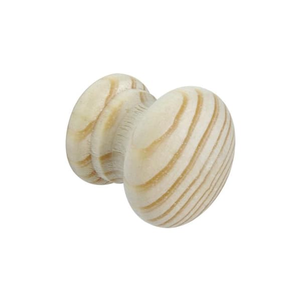 Securit Pine Cupboard Knob (Pack of 2) Cream 40mm