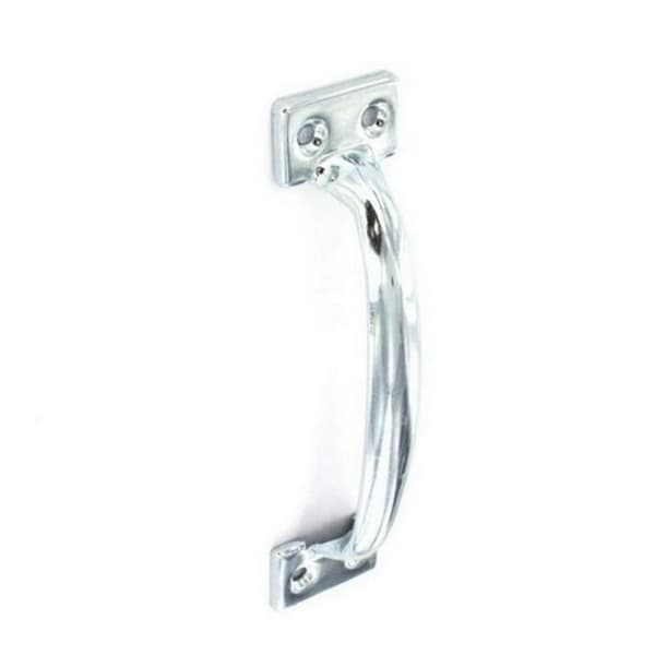 Securit Zinc Plated Door Handle Chrome 200mm