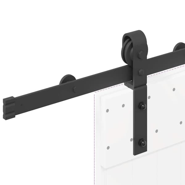 vidaXL Utstyr for skyvedør 183 cm stål svart