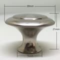 Miniatyrbild 3 av 3: 10x metall lådknopp Köksskåp Dörrknoppar i satin rostfritt stål utseende Runt silver möbelhandtag