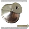 Miniatyrbild 2 av 3: 10x metall lådknopp Köksskåp Dörrknoppar i satin rostfritt stål utseende Runt silver möbelhandtag