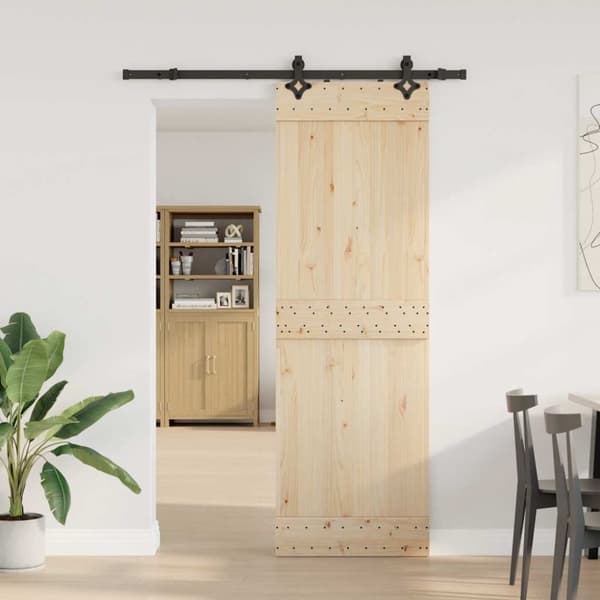vidaXL Skjutdörrsbeslag 152,5 cm stål svart