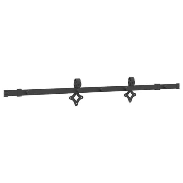 vidaXL Skjutdörrsbeslag 152,5 cm stål svart