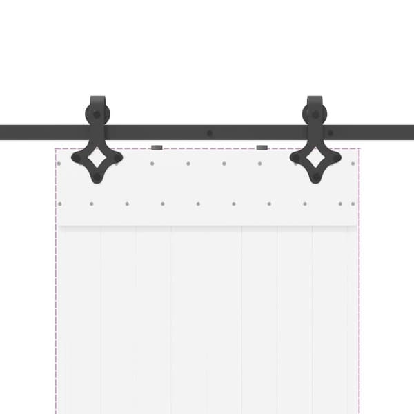 vidaXL Skjutdörrsbeslag 152,5 cm stål svart