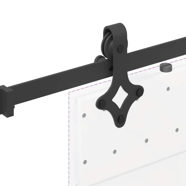 vidaXL Skjutdörrsbeslag 152,5 cm stål svart