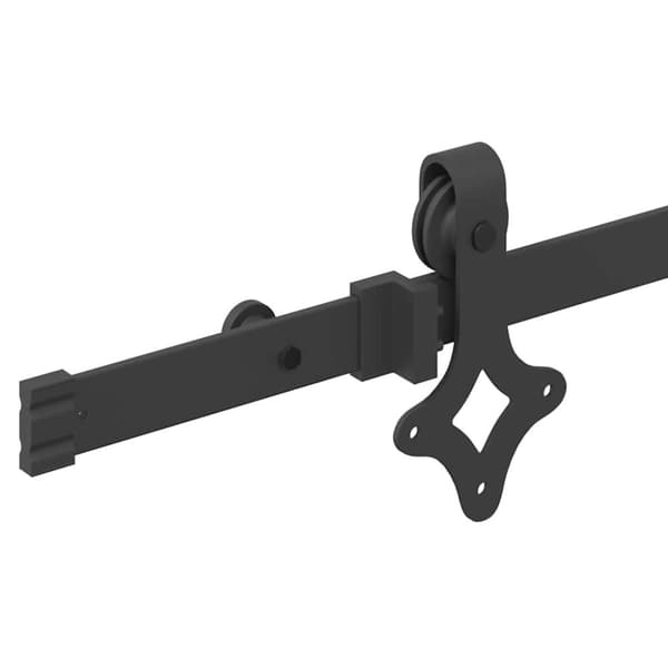 vidaXL Skjutdörrsbeslag 152,5 cm stål svart