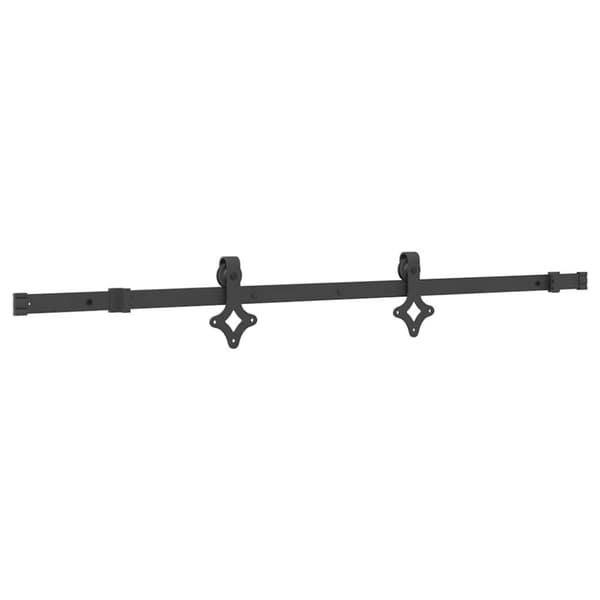 vidaXL Skjutdörrsbeslag 152,5 cm stål svart