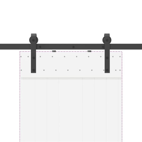 vidaXL Liukuoven asennussarja teräs 213,5 cm musta