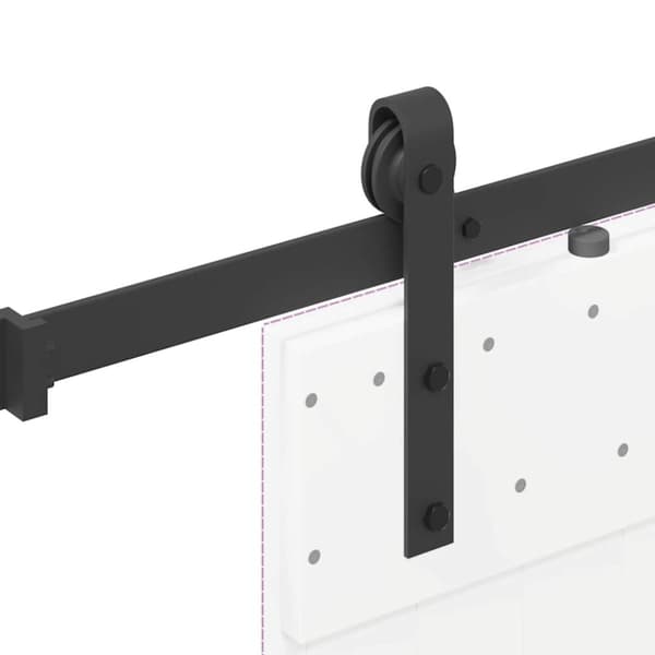 vidaXL Liukuoven asennussarja teräs 213,5 cm musta
