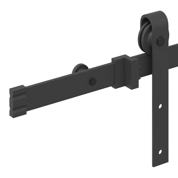 vidaXL Liukuoven asennussarja teräs 213,5 cm musta