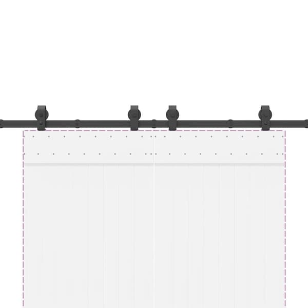 vidaXL Liukuoven asennussarja teräs 183 cm musta