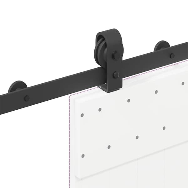 vidaXL Liukuoven asennussarja teräs 183 cm musta