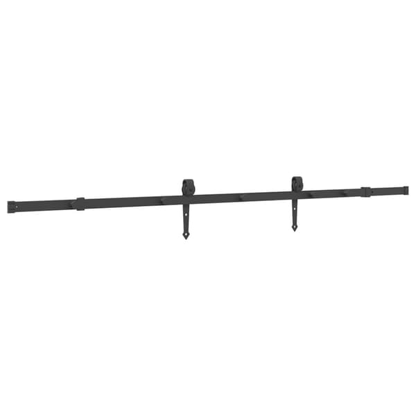 vidaXL Skjutdörrsbeslag 213,5 cm stål svart
