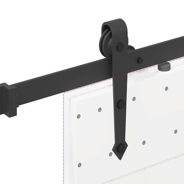 vidaXL Skjutdörrsbeslag 213,5 cm stål svart