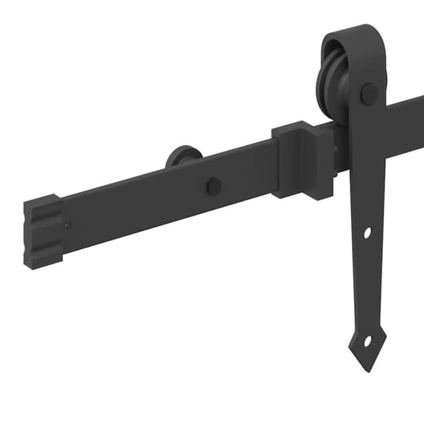 vidaXL Skjutdörrsbeslag 213,5 cm stål svart