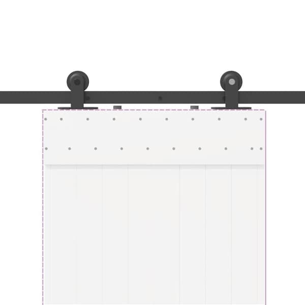 vidaXL Utstyr for skyvedør 152,5 cm stål svart
