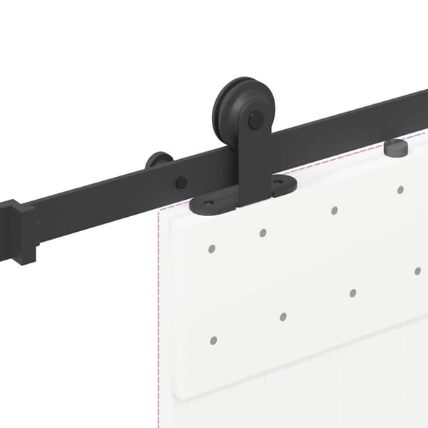vidaXL Utstyr for skyvedør 152,5 cm stål svart