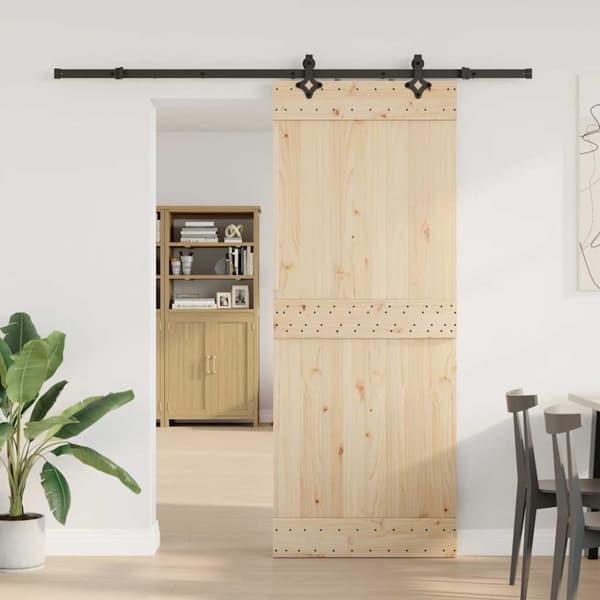 vidaXL Utstyr for skyvedør 213,5 cm stål svart