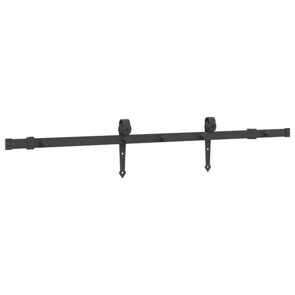 vidaXL Skjutdörrsbeslag 152,5 cm stål svart