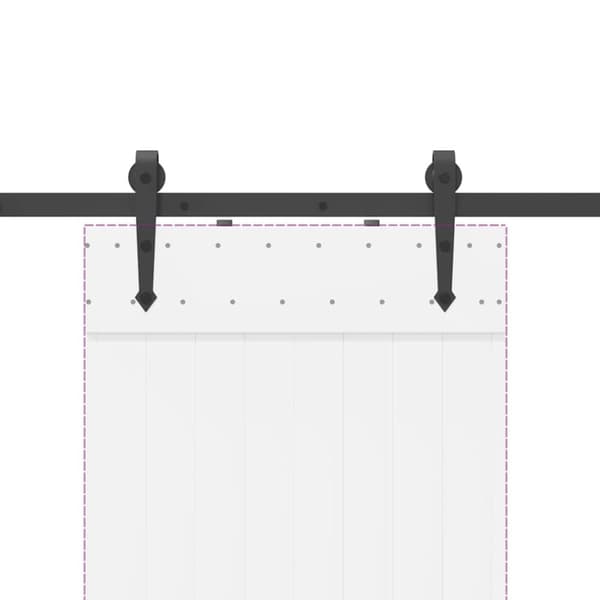 vidaXL Skjutdörrsbeslag 152,5 cm stål svart