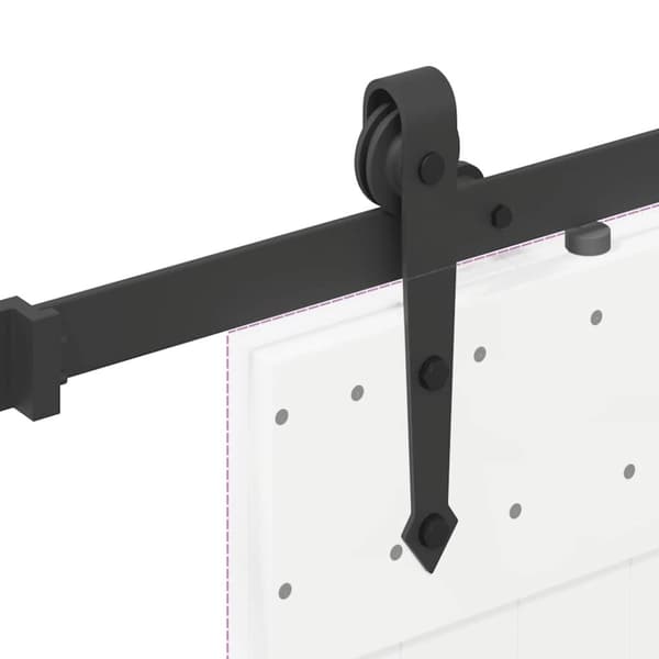 vidaXL Skjutdörrsbeslag 152,5 cm stål svart