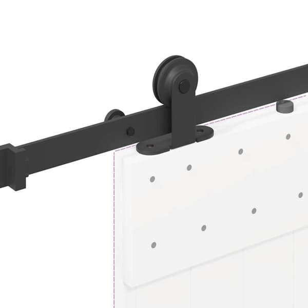 vidaXL Skjutdörrsbeslag 213,5 cm stål svart