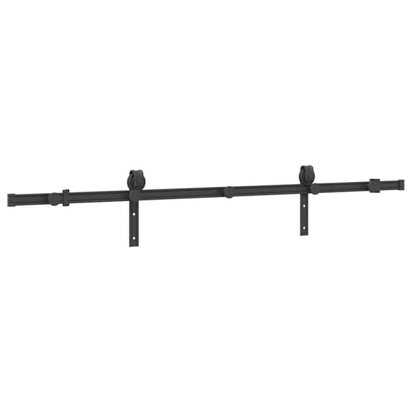 vidaXL Liukuoven asennussarja teräs 183 cm musta
