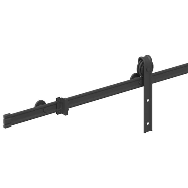 vidaXL Liukuoven asennussarja teräs 183 cm musta