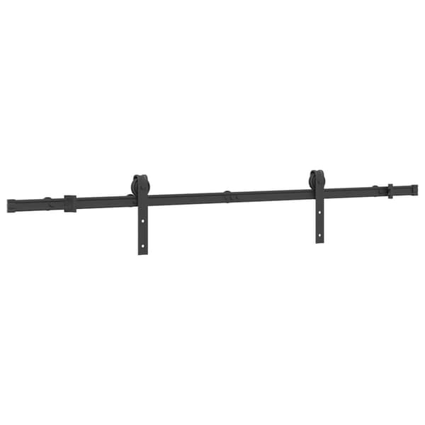 vidaXL Liukuoven asennussarja teräs 183 cm musta