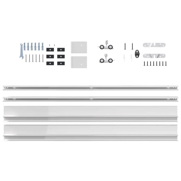 vidaXL Utstyr for skyvedør 183 cm aluminiumslegering sølv