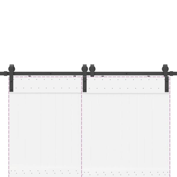 vidaXL Liukuoven asennussarja teräs 200 cm musta