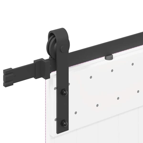 vidaXL Liukuoven asennussarja teräs 200 cm musta