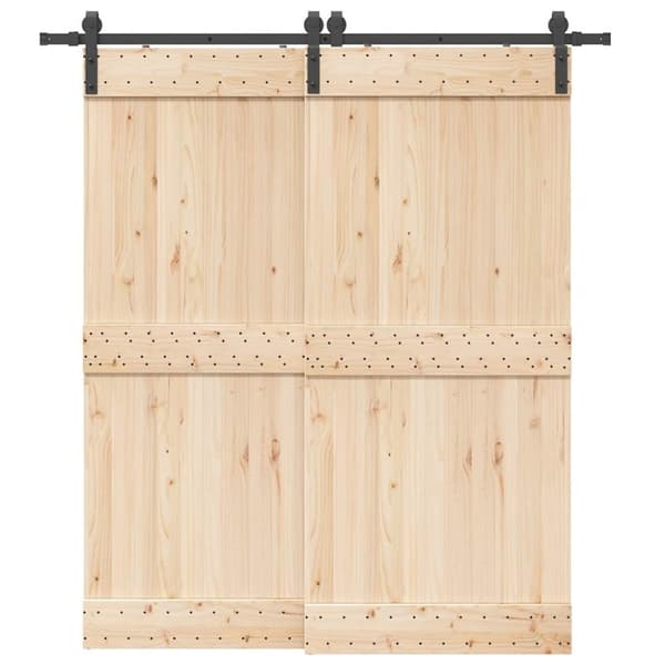 vidaXL Liukuoven asennussarja teräs 200 cm musta
