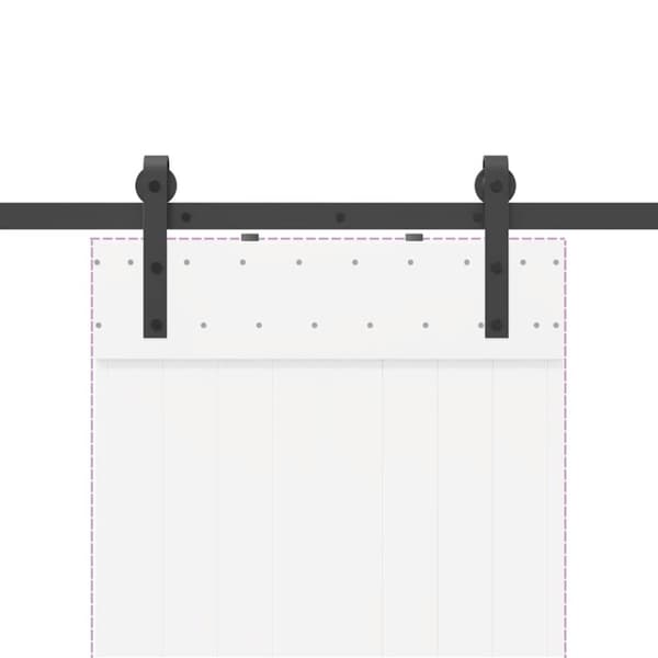 vidaXL Liukuoven asennussarja teräs 152,5 cm musta