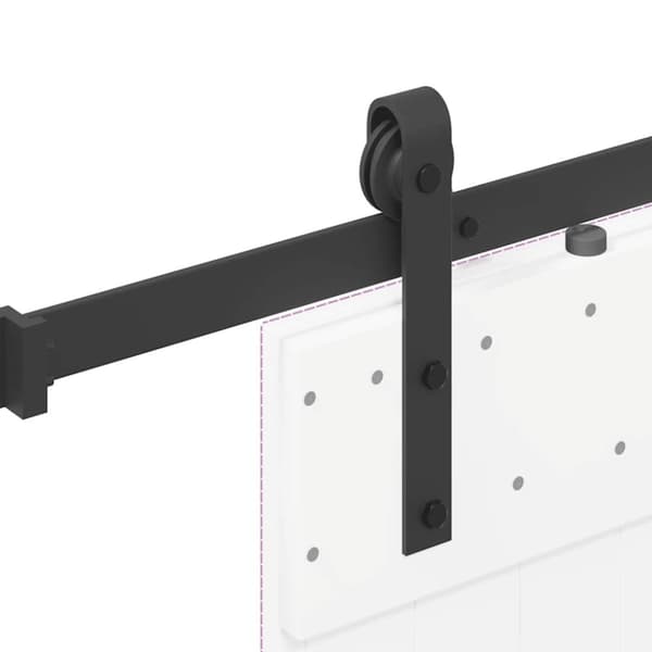 vidaXL Liukuoven asennussarja teräs 152,5 cm musta