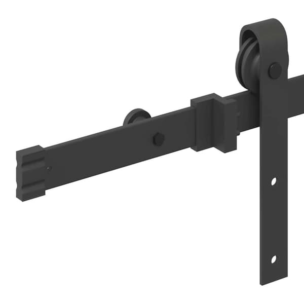 vidaXL Liukuoven asennussarja teräs 152,5 cm musta