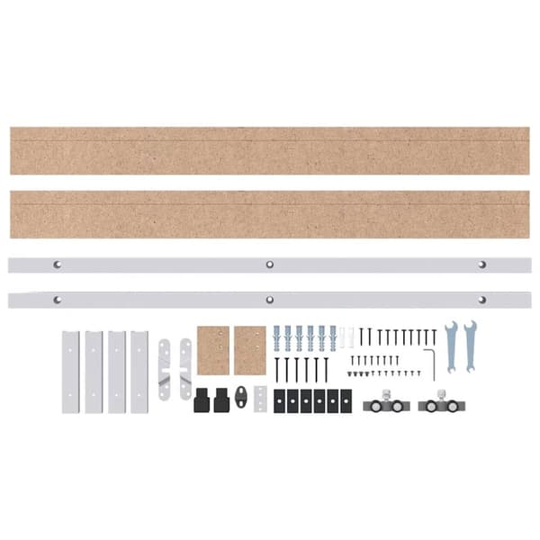 vidaXL Liukuovi Hardware Kit 183 cm Alumiiniseos Sliver