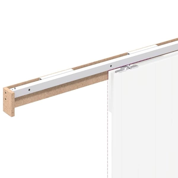 vidaXL Liukuovi Hardware Kit 183 cm Alumiiniseos Sliver
