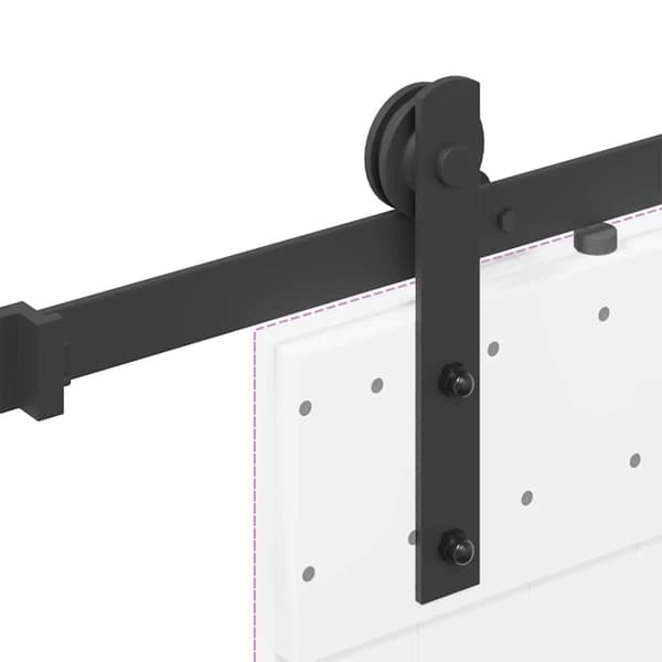 vidaXL Utstyr for skyvedør 152 cm stål svart