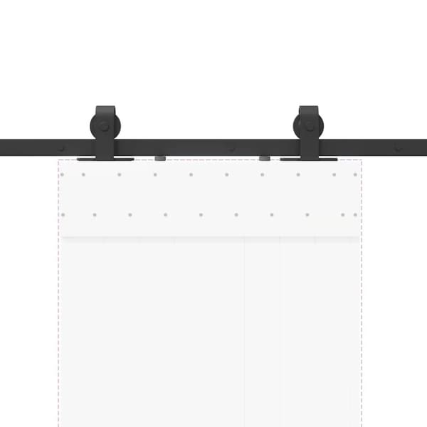vidaXL Liukuoven asennussarja teräs 152,5 cm musta
