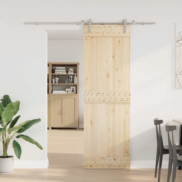 vidaXL Liukuoven asennustarvikkeet 200 cm ruostumaton teräs hopea