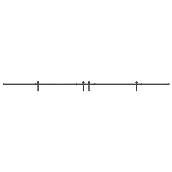 vidaXL Liukuovi Hardware Kit 427 cm Teräs Musta