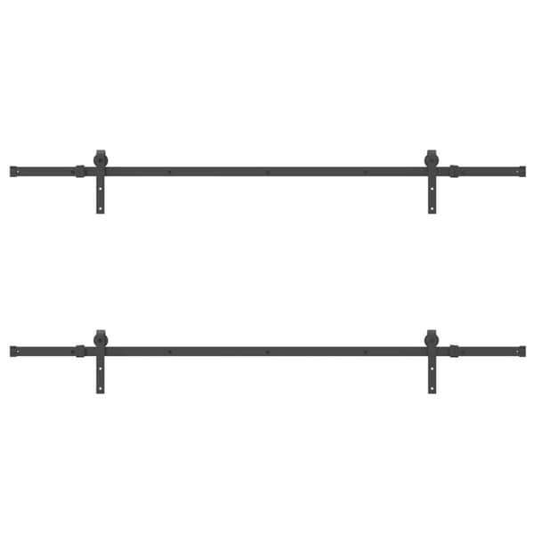 vidaXL Liukuovi Hardware Kit 427 cm Teräs Musta
